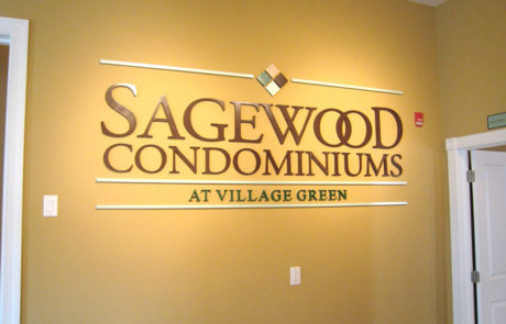 sagewood condominiums dimensional lettering signs