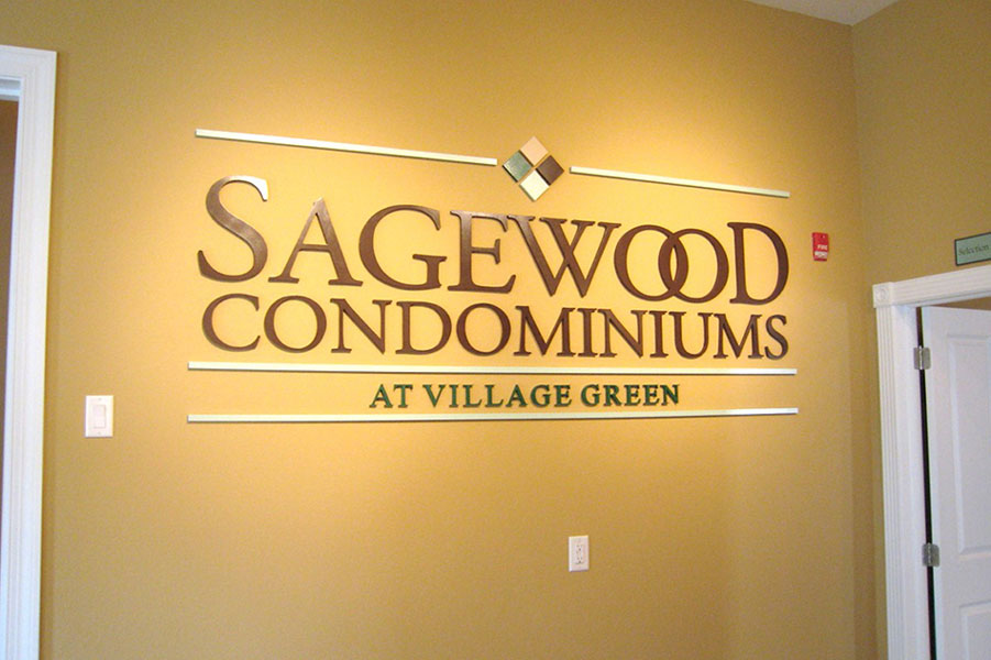 sagewood condominiums dimensional lettering signs