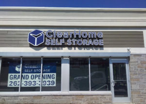 Clear Home Self Storage Business Sign