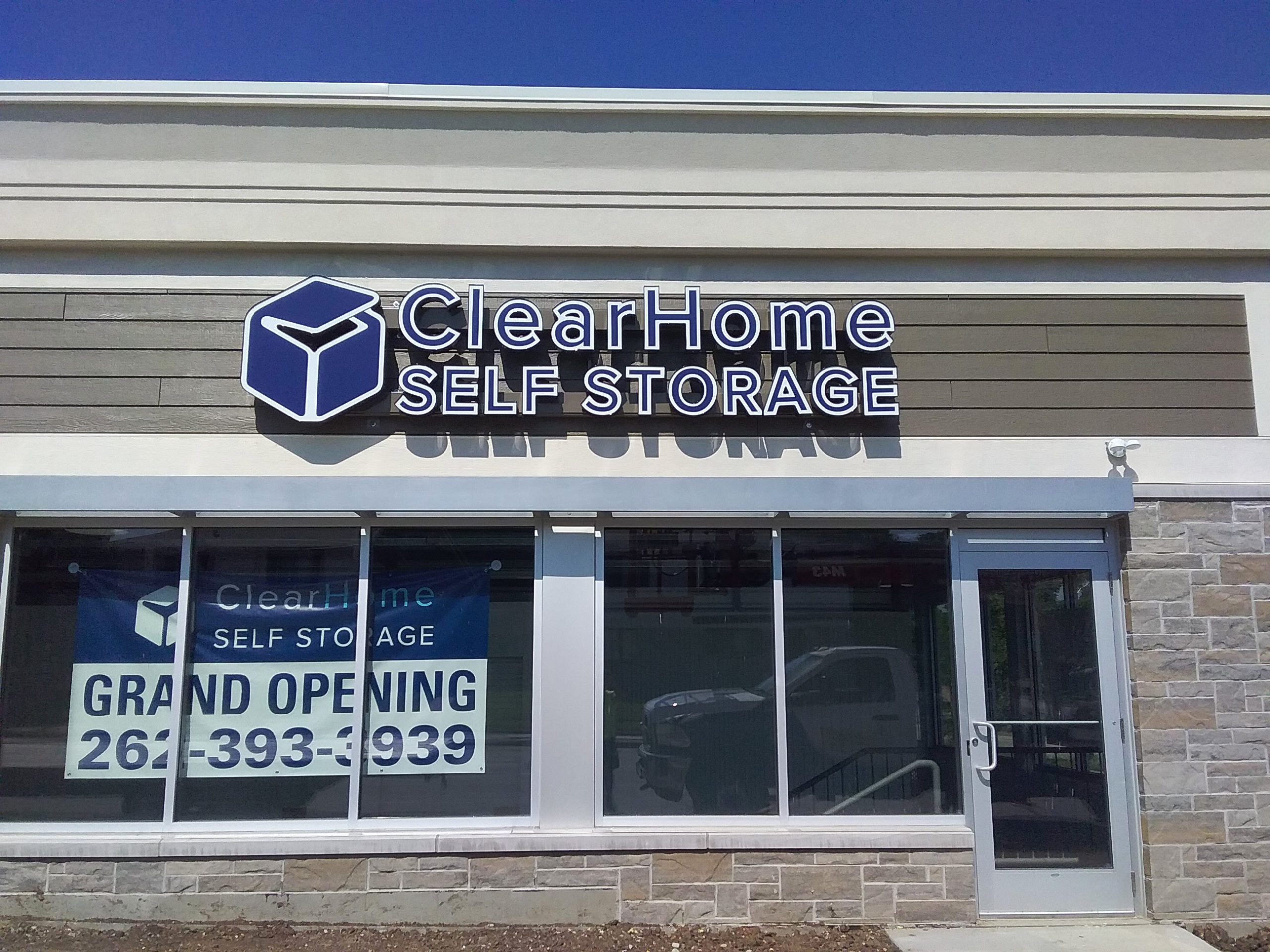 Clear Home Self Storage Business Sign