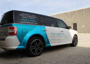 full motion family chiropractic vehicle wrap