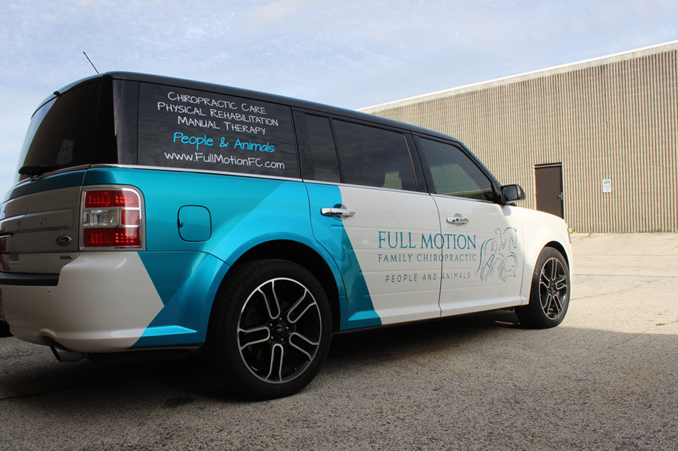 full motion family chiropractic vehicle wrap