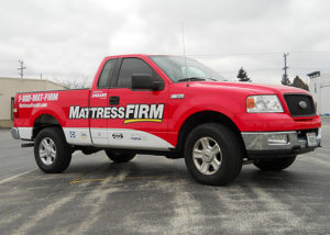 mattress firm vehicle wrap