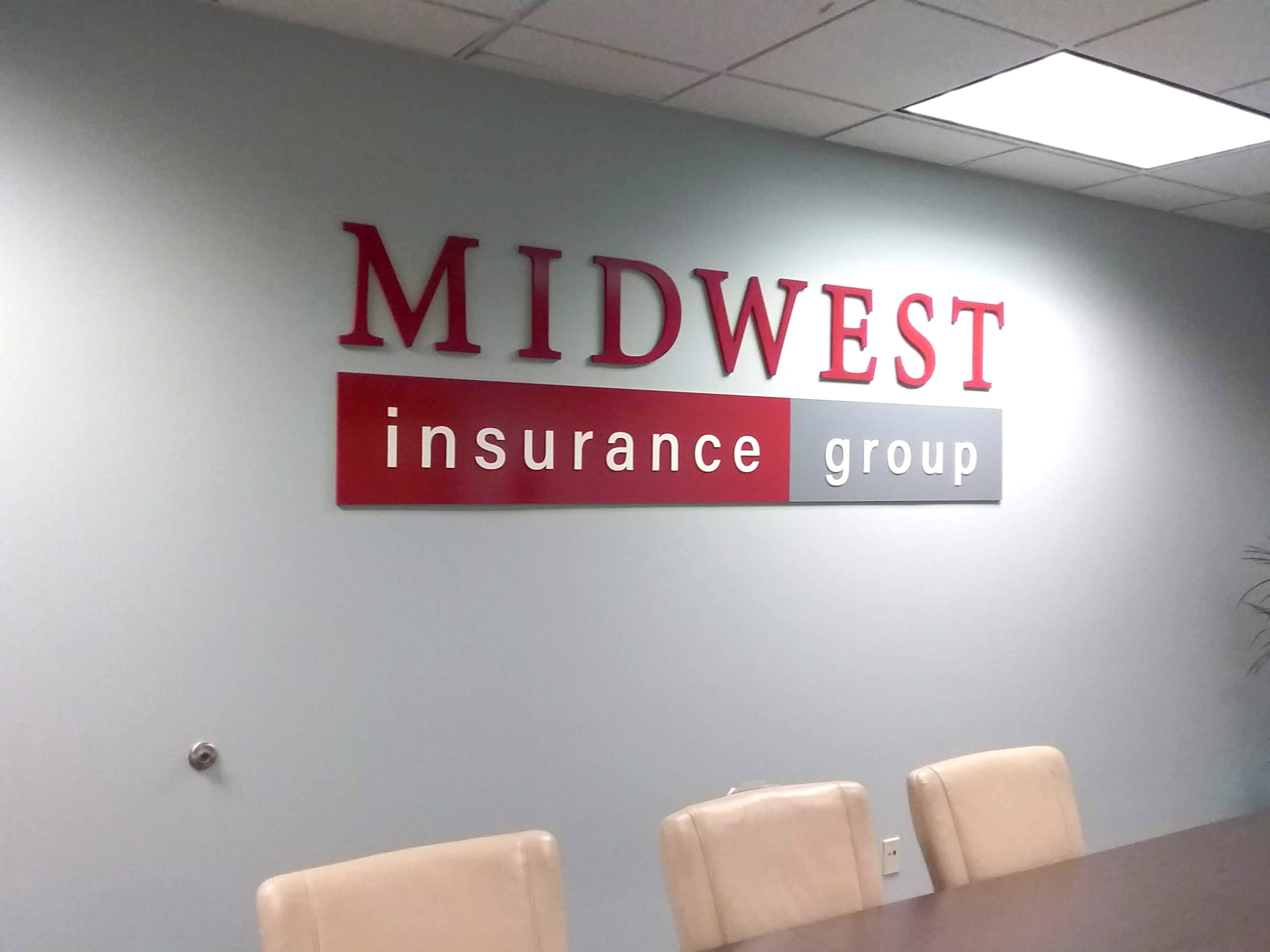 midwest insurance group wall sign