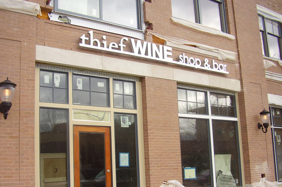 Thief Wine Building Sign