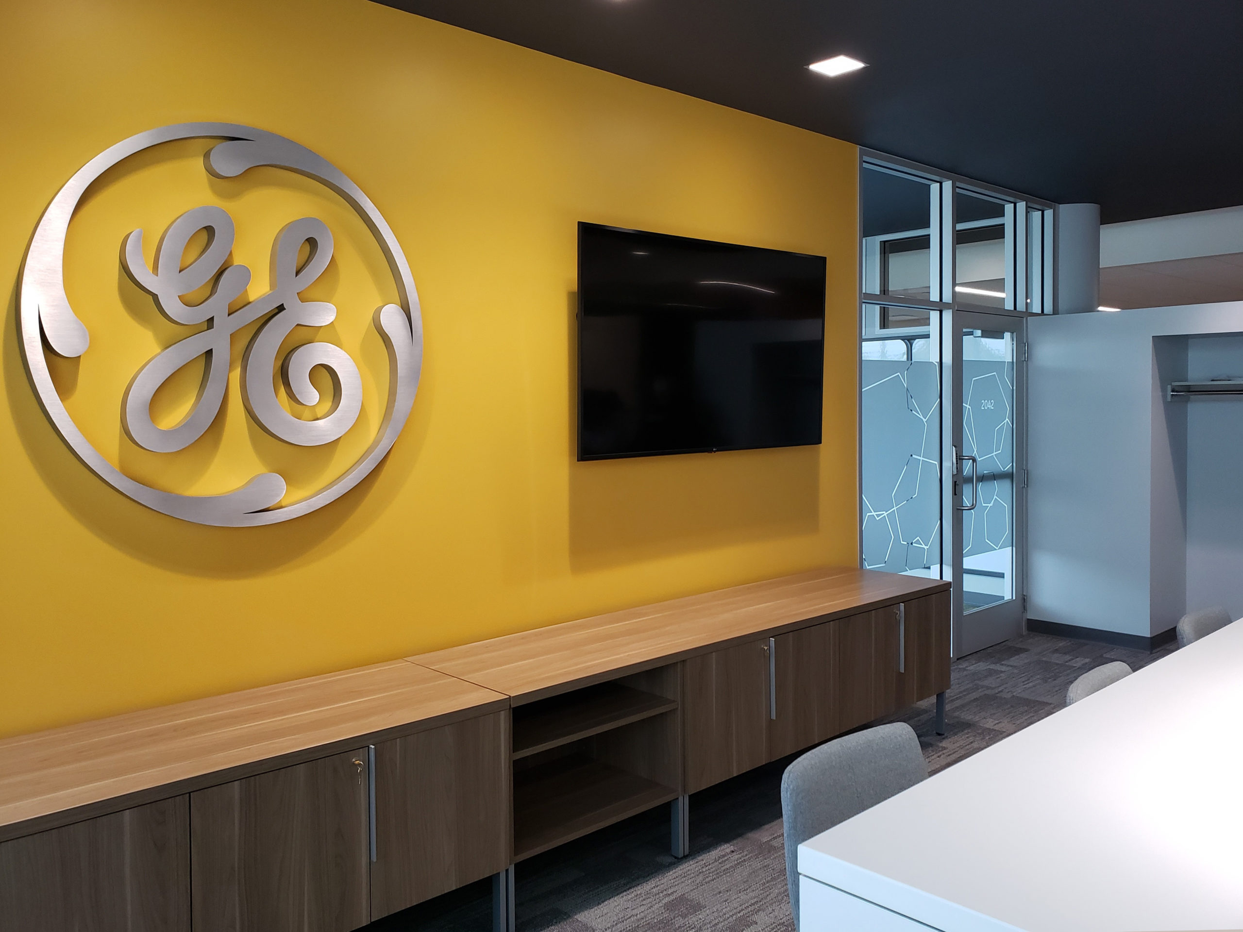 GE healthcare dimensional lettering wall sign