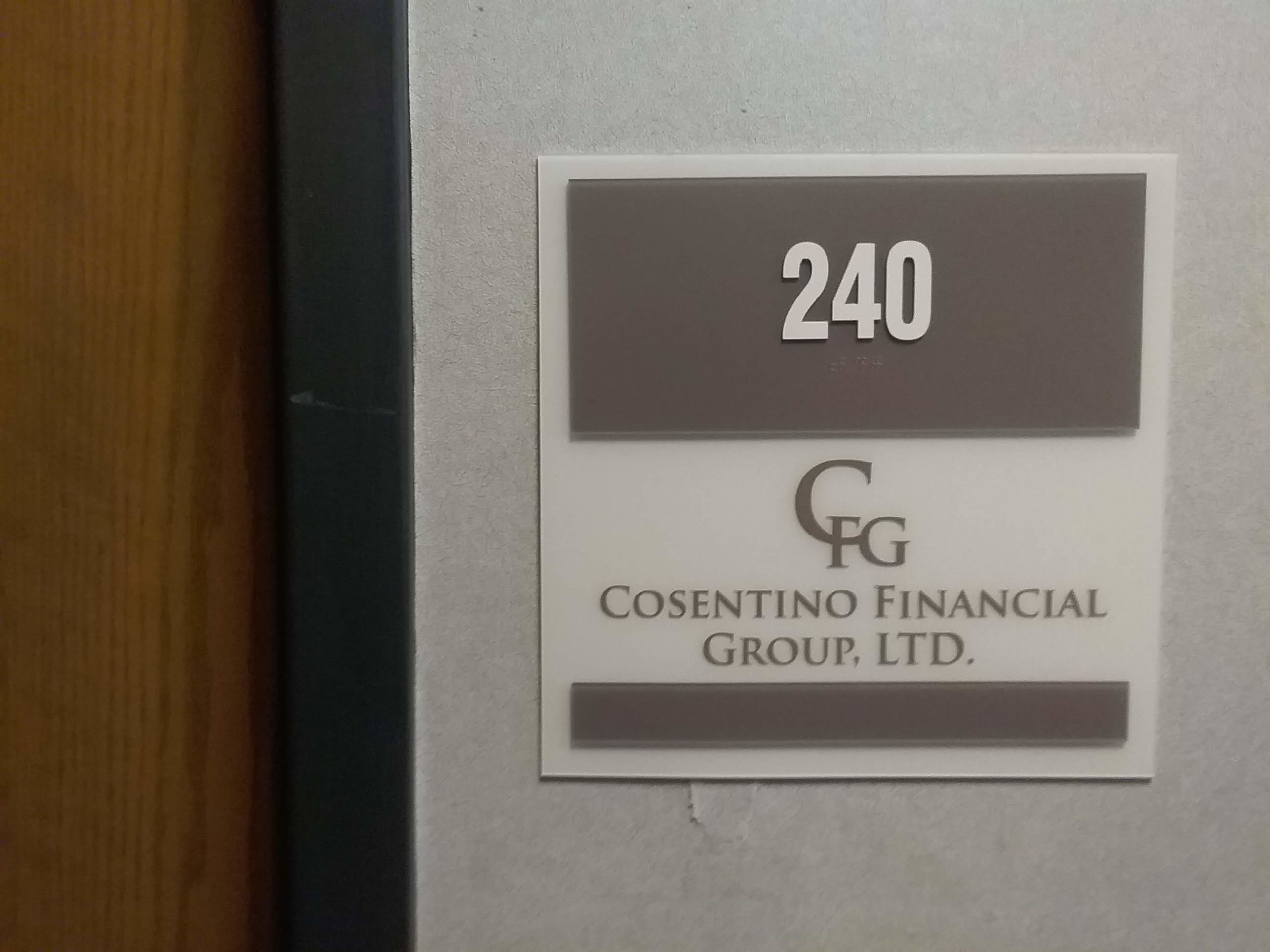 Cosentino Financial Group wall sign
