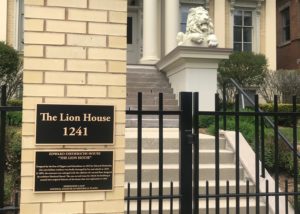 The lion house plaque