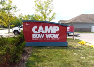 camp bow wow business sign