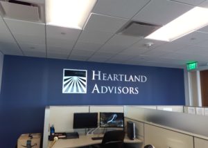 heartland advisors dimensional logo sign