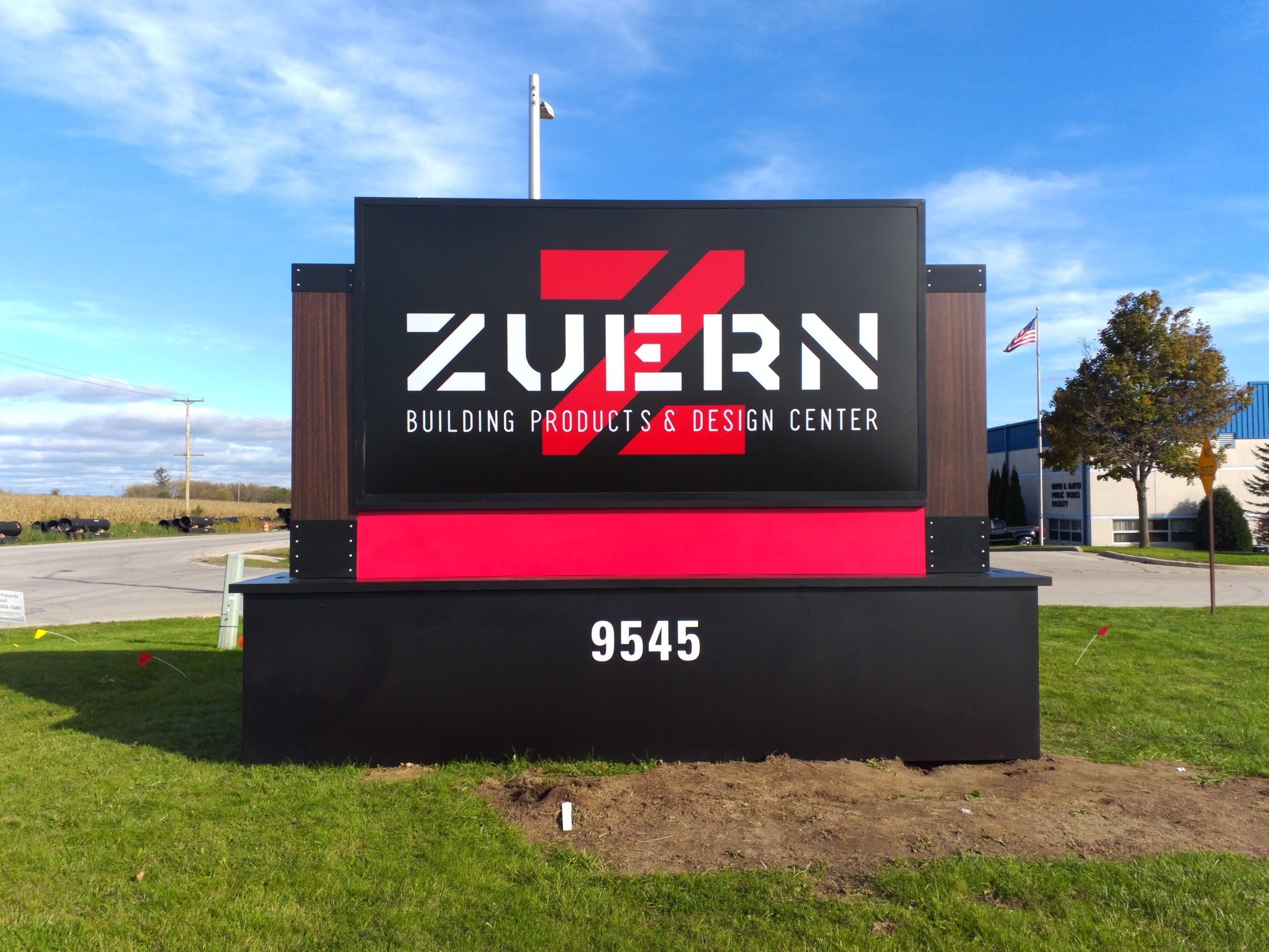 zuern building products design center sign
