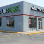 Signage on the exterior of a Mattress Firm building