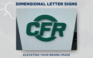 Dimensional letter sign for CFR.