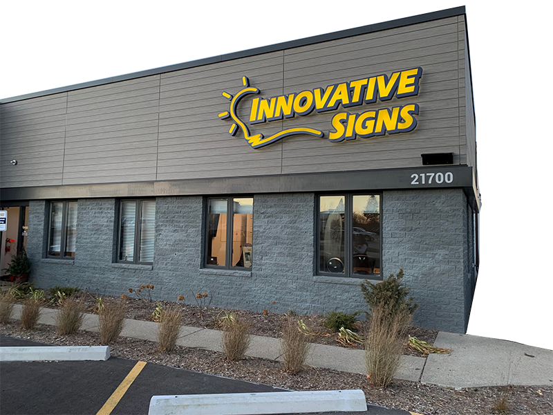 Exterior view of Innovative Signs location.