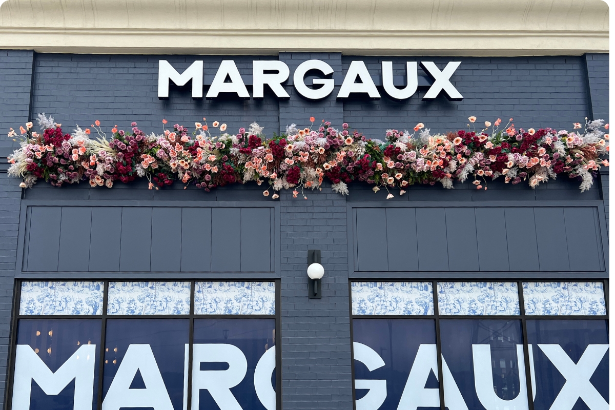 Raceway Mounted Sign on the exterior of a restaurant.