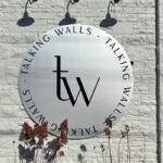 Aluminum signage for a business.