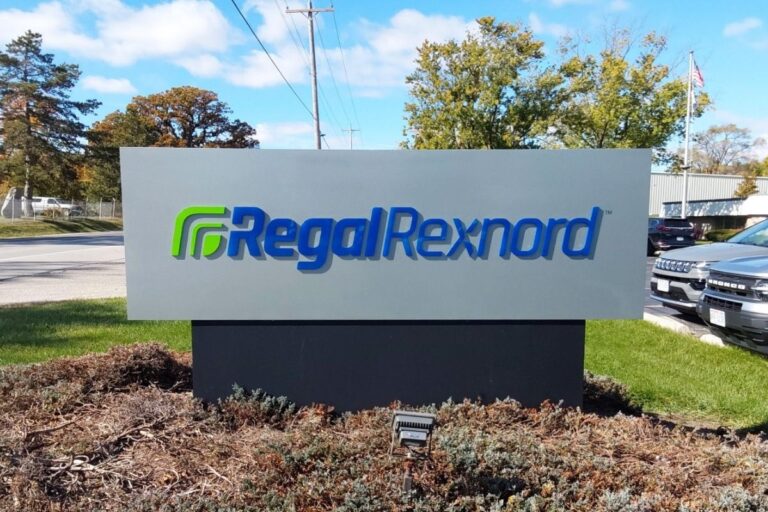 A monument sign for Regal Rexnord
