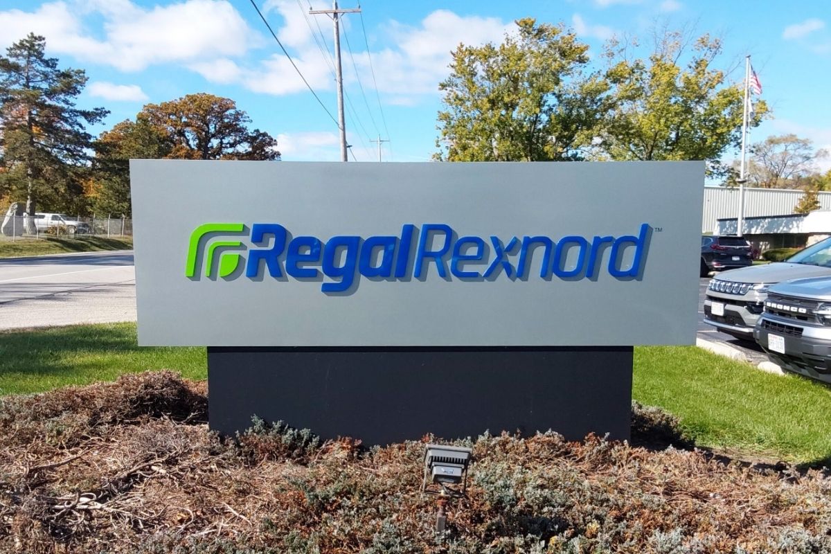 A monument sign for Regal Rexnord