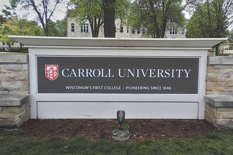 Monument sign for Carroll University