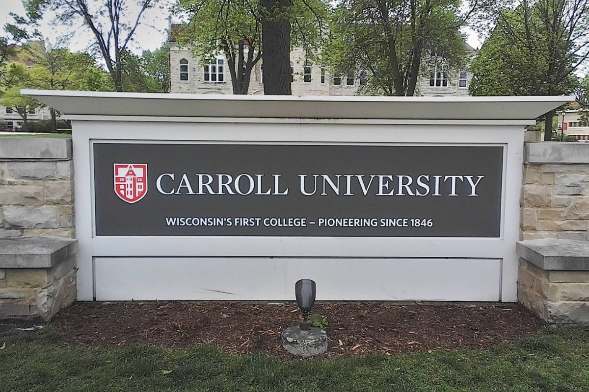 Monument sign for Carroll University