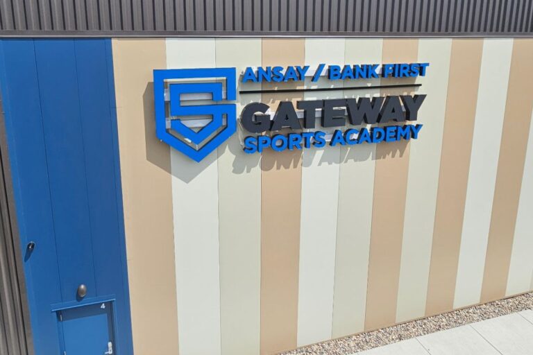 Channel Letter Signs fixed on the side of a building